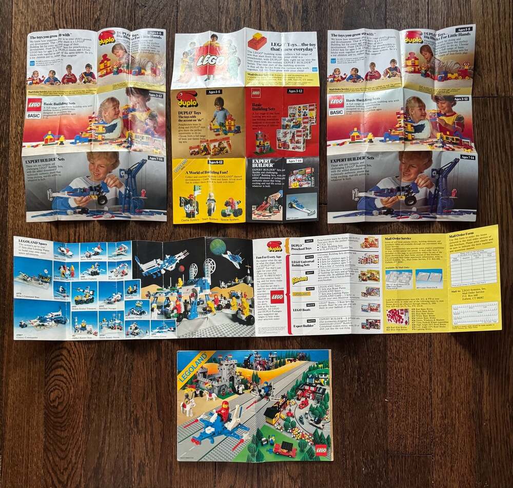 VINTAGE ‘83-‘84 LEGO Legoland Brochure 24pg Catalog LOT Duplo Expert Builder
